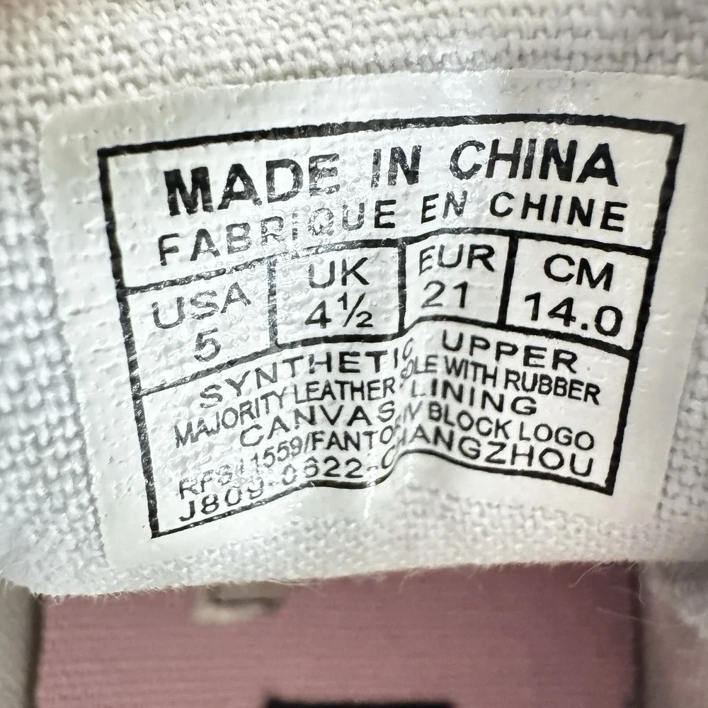 Polo Ralph Lauren Sayers Sneaker Infant Size 5 White Pink Logo Low Top Shoes
